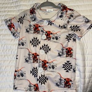 12-18 M western polo long horn cow